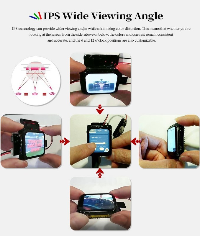Polcd 1.69 นิ้ว 240x280 แพเนลสัมผัสขนาดจุล มุมมองเต็ม โมดูลิสดีสําหรับนาฬิกาสมาร์ท