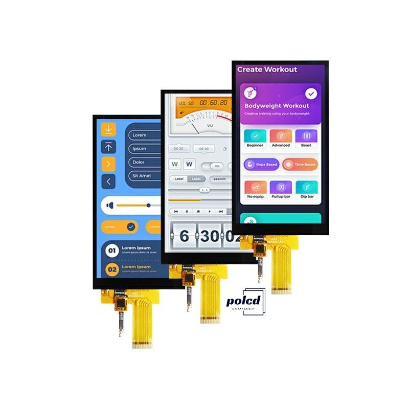 Polcd 5.5 นิ้ว IPS TFT LCD 720x1280 มุมการดูเต็มกับ MIPI อินเตอร์เฟซ LCD Display Module