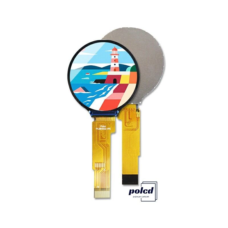 Polcd รอบ 240*240 1.28 1.3 นิ้วสัมผัส Tft LCD Display SPI Interface GC9A01 ไดรเวอร์ IC IPS Screen