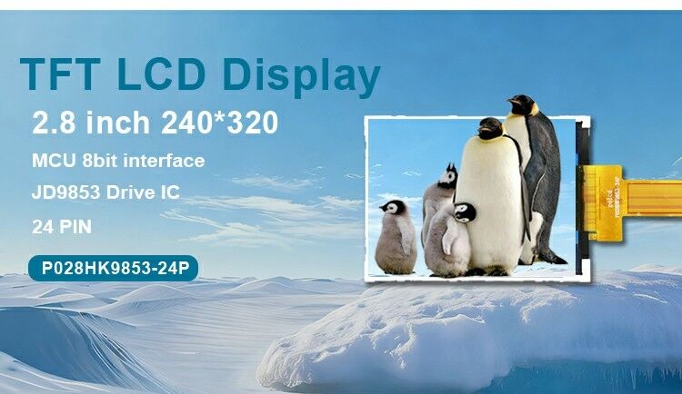โมดูล Polcd IPS 2.8' 240*320 แผนผัง Spi อินเตอร์เฟซ JD9853 IC Screen 2.8 นิ้ว Tft LCD Display
