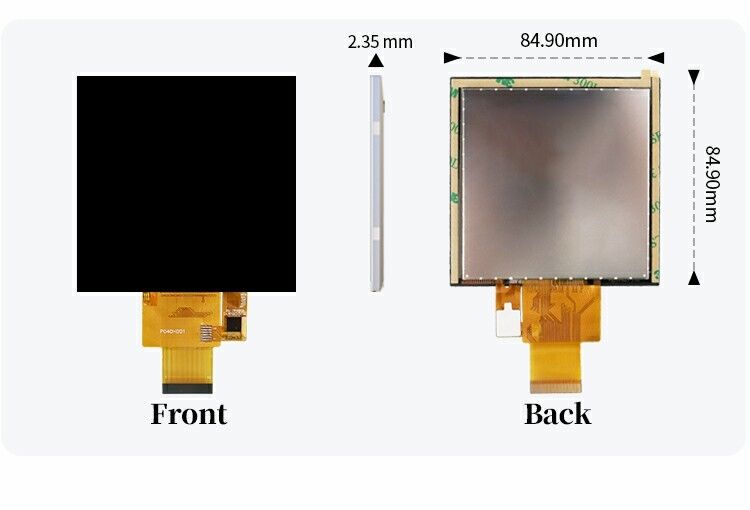 Polcd 4 นิ้ว Lcd Panel 480*480 IPS LCD Display ความสว่างสูง RGB Interface TFT LCD Module
