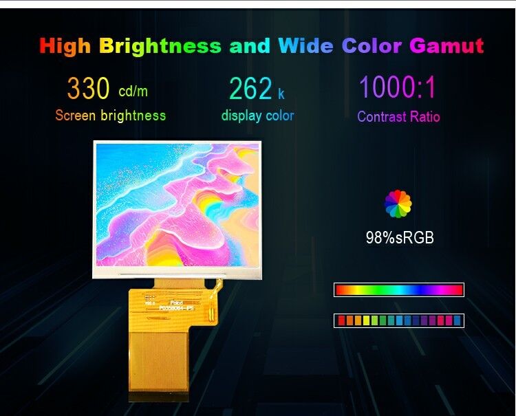 Polcd 3.5 นิ้ว TFT LCD Display 320x240 SPI RGB Interface และโมดูล LCD สกรีนสแควร์สีสัน