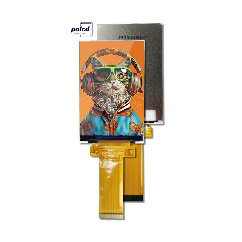 Polcd 3.5 Inch QVGA LCD Display พร้อมความละเอียด 320x480 MCU SPI Interface Touch Panel 3.5