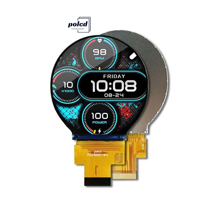 Polcd 2.1 นิ้ว 480x480 IPS โมดูล LCD จอสี TFT รอบ พร้อมอินเตอร์เฟซ MIPI สําหรับ LCM และแพเนล