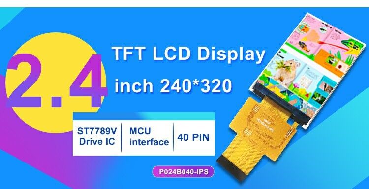 Polcd Mini 2.4 Inch IPS TFT LCD Display Module 40 pin แผ่นจอ LCD ขนาดเล็ก 240x320
