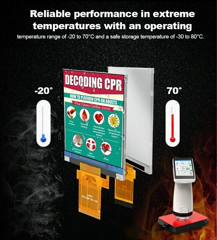 Polcd 2.4 นิ้ว LCM Module Transflective SPI MCU การปั่น 20pin ความละเอียด 240x320 TFT LCD Screen