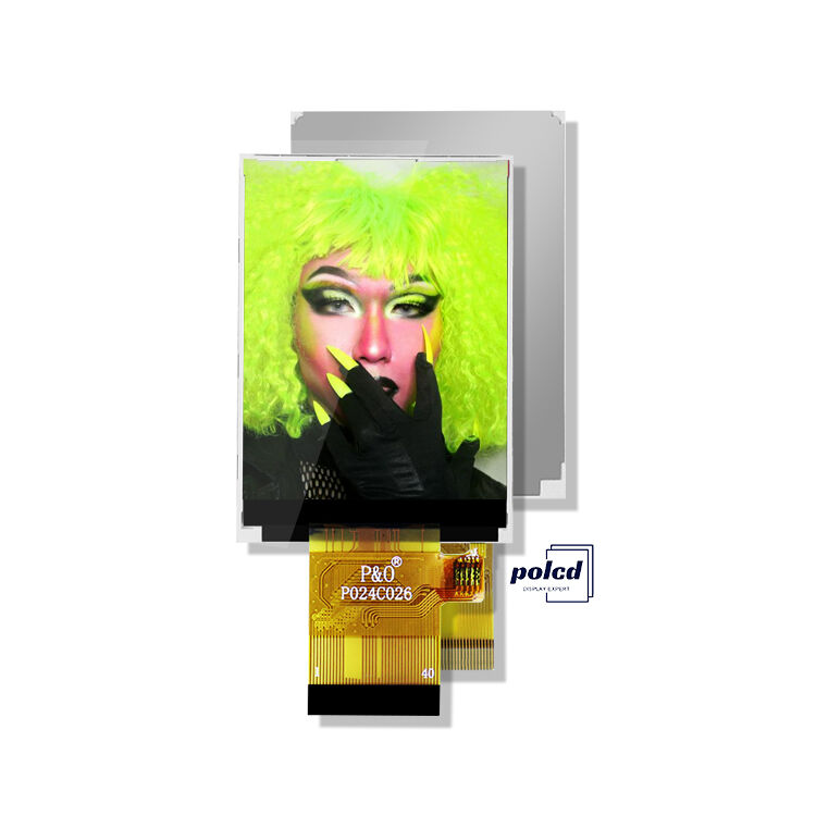 Polcd 3.3V LCM แหล่งจ่ายไฟ หน้าจอสัมผัส 2.4 นิ้ว โมดูล LCD