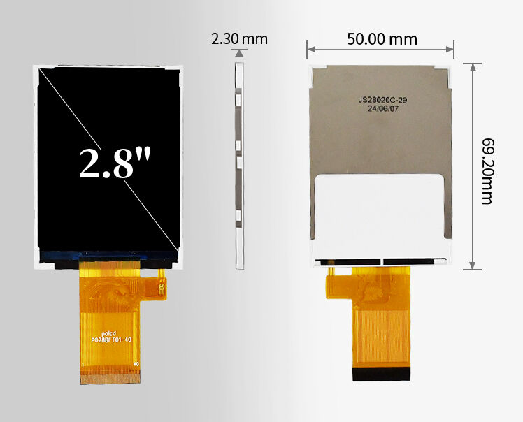 หน้าจอ LCD แบบ Transflective Polcd ขนาด 2.8 นิ้ว 240*320 ST7789T3 Mcu Spi Interface โมดูลแสดงผล LCD TFT IPS ขนาด 2.8