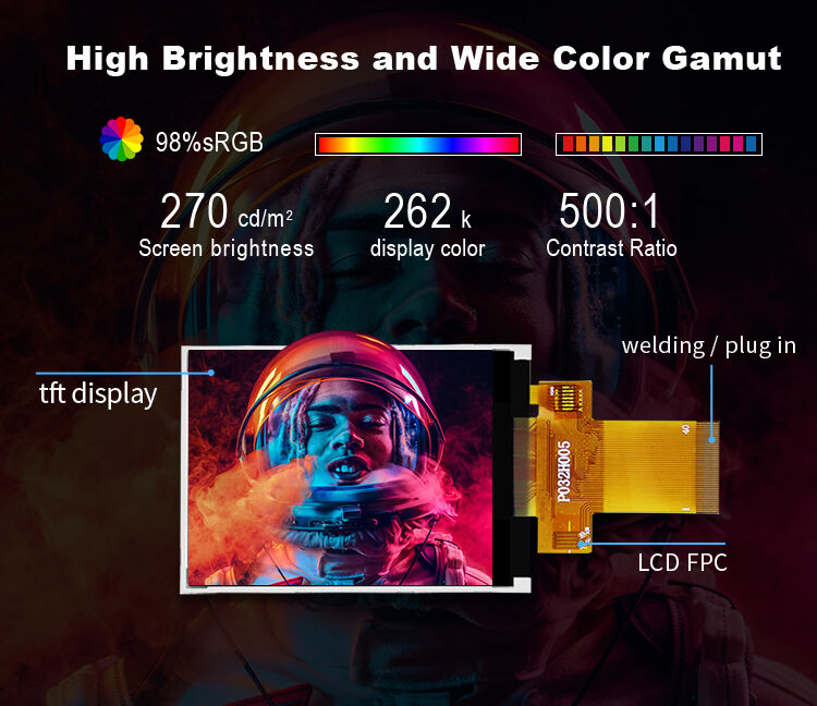 Polcd จอแสดงผล TFT ขนาด 3.2 นิ้ว 12 นาฬิกา โมดูล TFT LCD ILI9341V 240x320