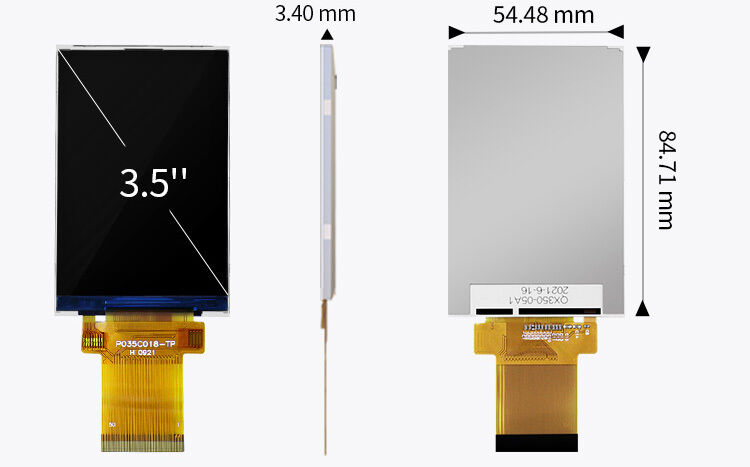 หน้าจอสัมผัส TFT LCD อินเทอร์เฟซ Polcd Mcu Rgb Spi ILI9488 ขนาด 3.5 นิ้ว TFT LCD 320x480
