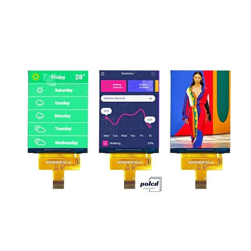 โมดูล LCD ขนาด 2 นิ้วจากโรงงาน Polcd ความละเอียด 240x320 ความสว่าง 260cd/m2 ไดรฟ์ IC ST7789V จอแสดงผล TFT