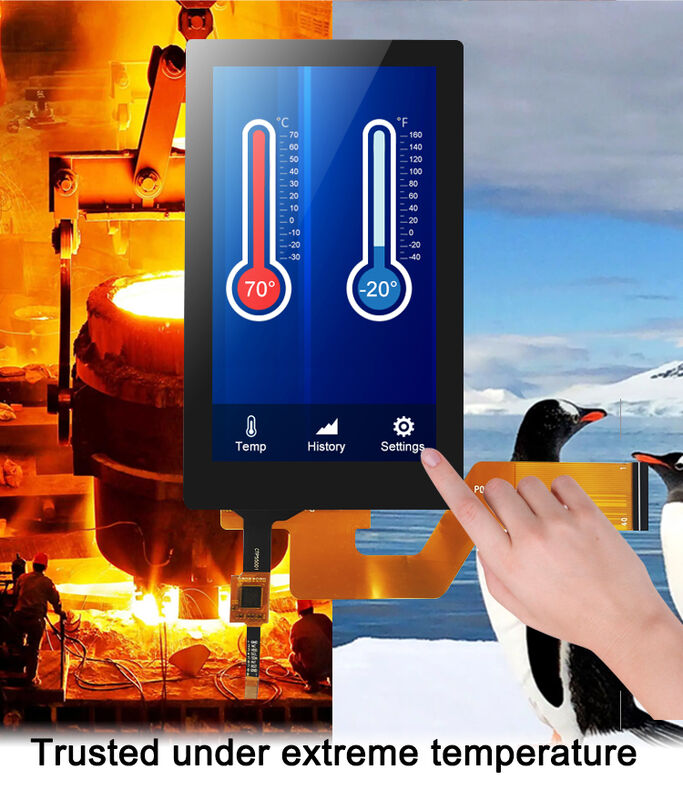 Polcd ความสว่างสูง 5.5 นิ้ว TFT Screen Module 720x1280 40 PIN LCD Display สําหรับอุตสาหกรรมการแพทย์