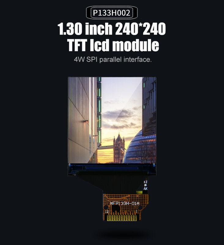 ผู้ผลิตจอ LCD สี่เหลี่ยมผืนผ้าขนาดเล็ก 240*240 อินเทอร์เฟซ SPI IPS TFT จอแสดงผล LCD ขนาด 1.3 นิ้ว