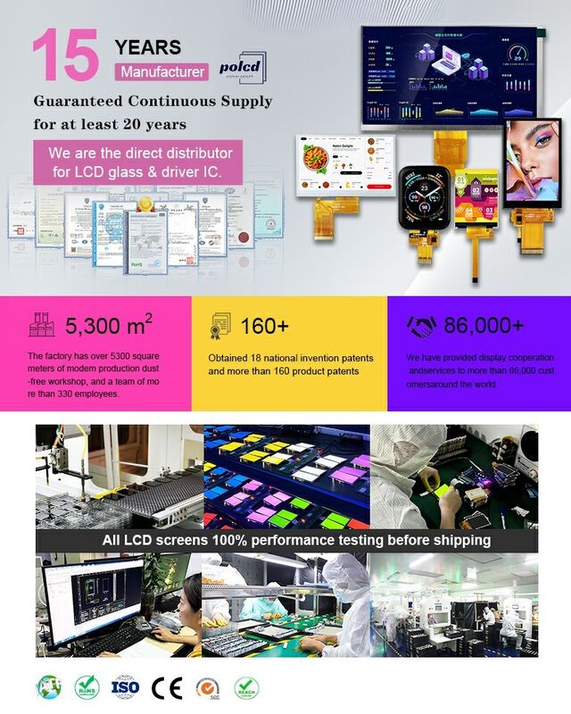 Polcd Custom Industrial 2.8 นิ้วแผงแสดงผล RGB โมดูล TFT LCD แบบ Capacitive กันน้ำพร้อมหน้าจอสัมผัส
