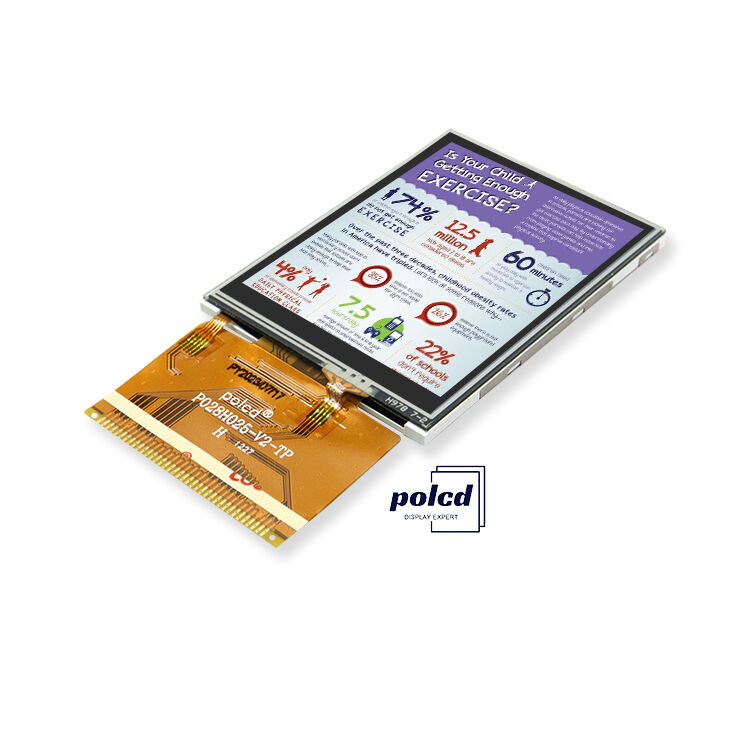 Polcd 2.8 นิ้ว 240*320 QVGA MCU 16 บิต TFT LCD Screen Module 37Pin LCD Display พร้อมแผ่นสัมผัส