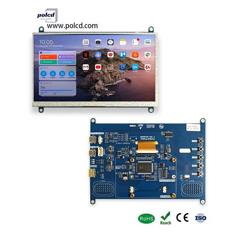 Polcd 7 Inch Multi-function Universal LCD Driver Board มินิ H-D-M-I Controller Board สําหรับจอ LCD TFT ขนาด 1024x600