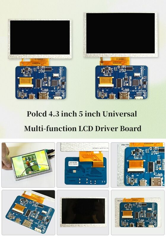 Polcd RTD2281 Driver Board 5 4.3 นิ้ว HDM-I 800x480 หน้าจอสัมผัสจอแสดงผล TFT โมดูลสำหรับ Raspberry Pi
