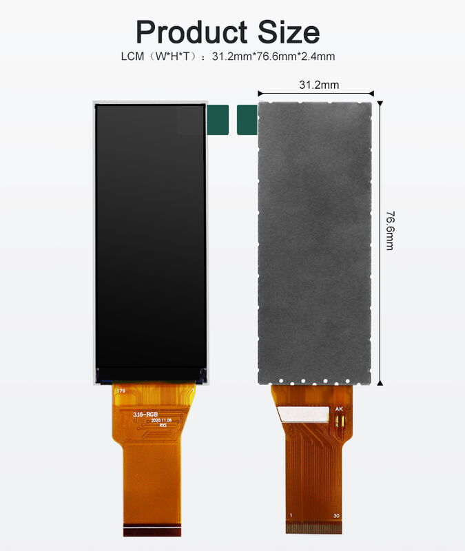 Polcd 3.2'' 3.2 นิ้ว 320x480 แบบตั้ง 350 นิท RGB SPI อินเตอร์เฟซ ST7701S ic TFT LCD Display