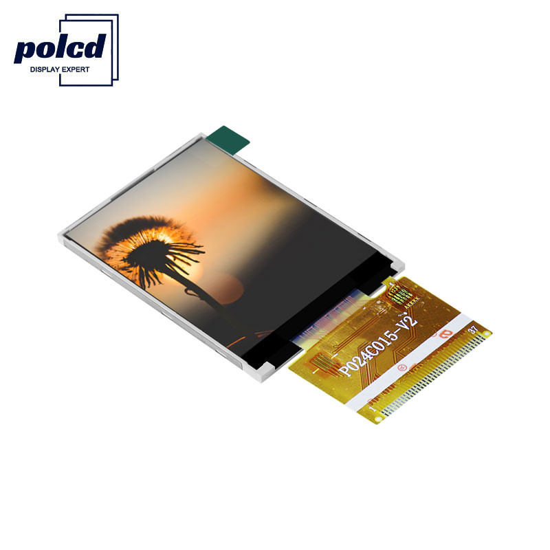 Polcd 300 Nits หน้าจอ TFT 65K 2.4 นิ้ว TFT LCD Ili9341V 16 บิต