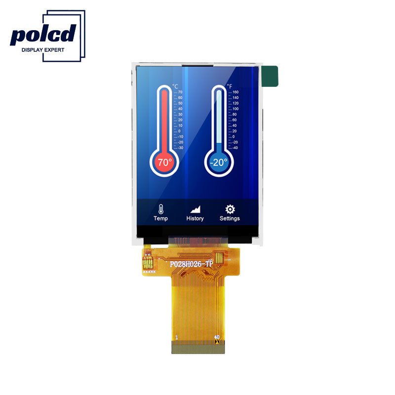 Polcd ILI9341V 2.8 นิ้ว TFT Lcd 350 Nit Lcd Touch Screen สำหรับการแพทย์