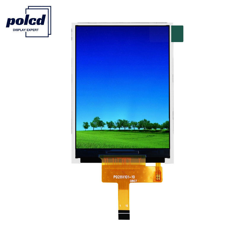 Polcd RoHS 2.8 นิ้ว LCD แสดงผล 300cd/M จอ LCD ความสว่างสูง