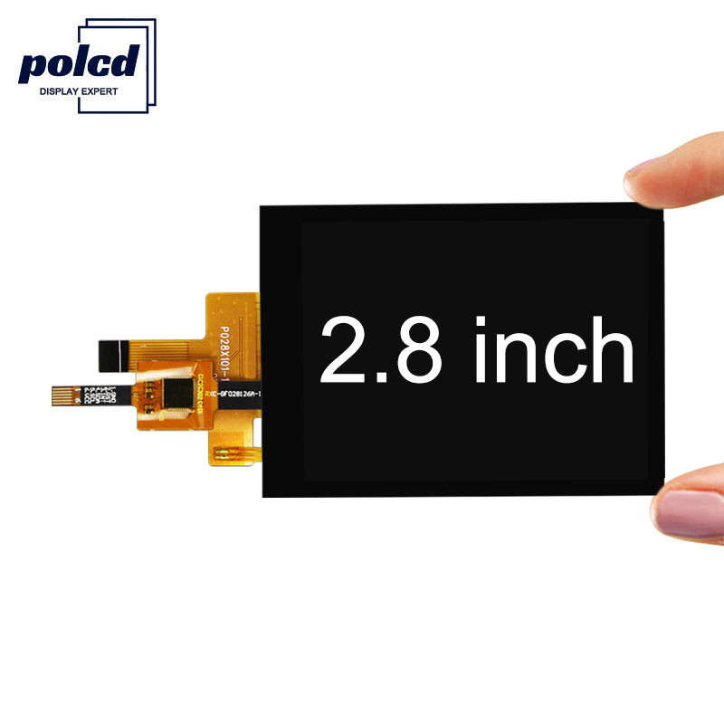 Polcd 300 Nit TFT หน้าจอสัมผัสแบบ Capacitive RoHS 2.8 นิ้ว TFT Touch Shield