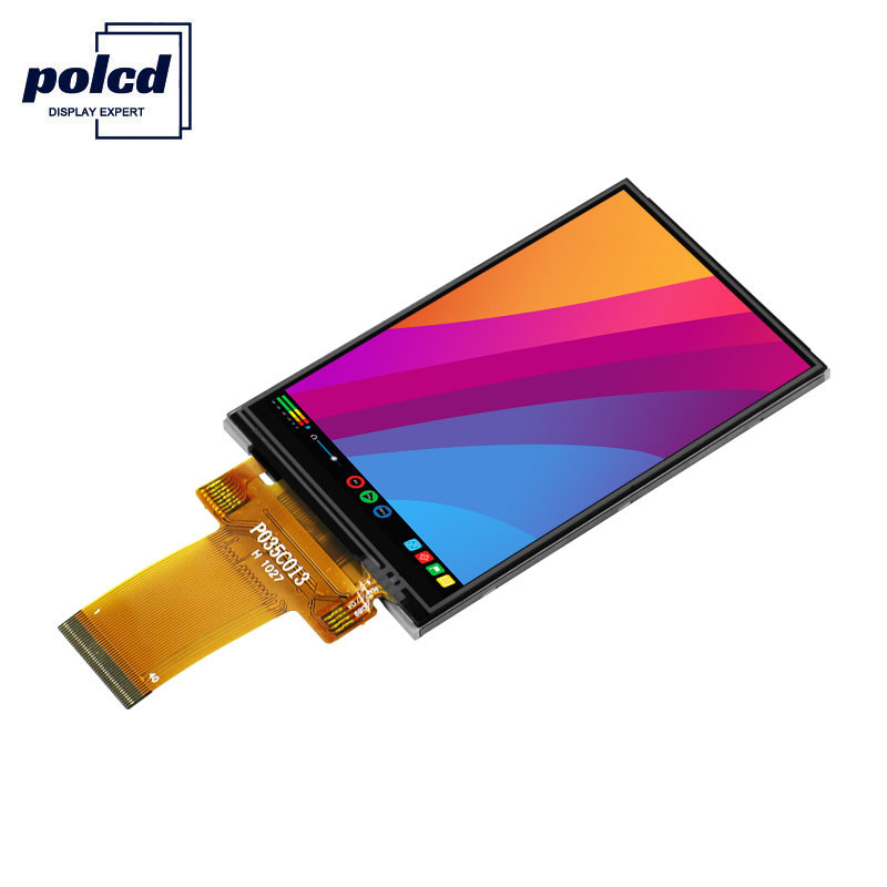 Polcd 8080 MCU 320X480 จอแอลซีดี 3.5 นิ้ว 450 Nit หน้าจอสัมผัส TFT 12 0'CLOCK