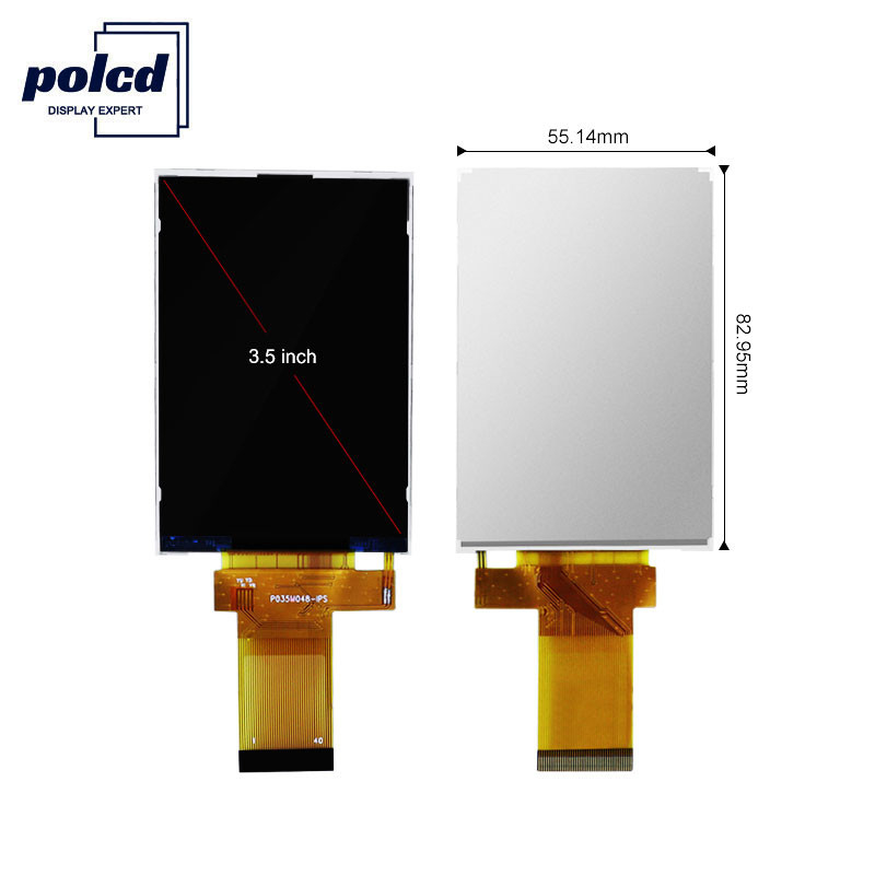 Polcd 350 Nit 800X480 จอแสดงผล Ips ขนาด 5 นิ้ว 18 บิต RGB Ips จอแสดงผล TFT 153 * 153 Um