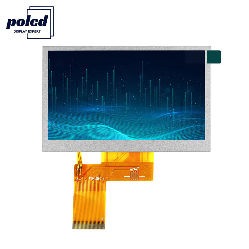 Polcd Brightness 300 4.3 นิ้ว TFT Lcd Display 800X480 TFT Resistive Touch Screen