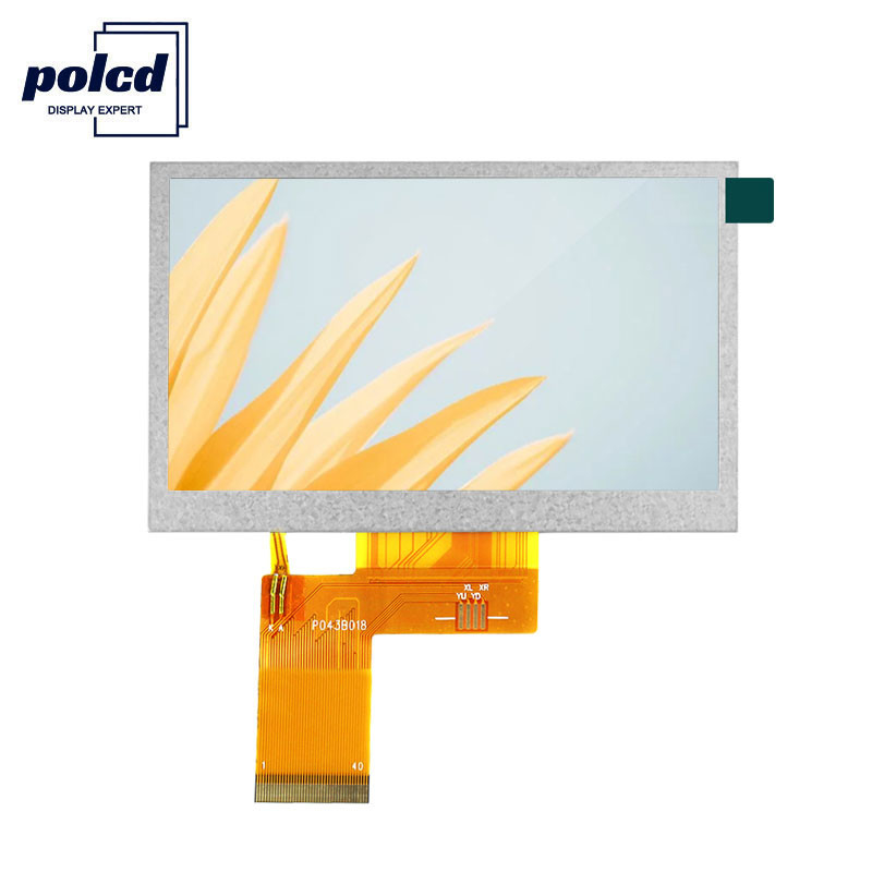 Polcd 24 บิต RGB Lcd 4.3 นิ้ว 800x480 จอแสดงผล TFT LCD 53.86 มม. อุตสาหกรรม