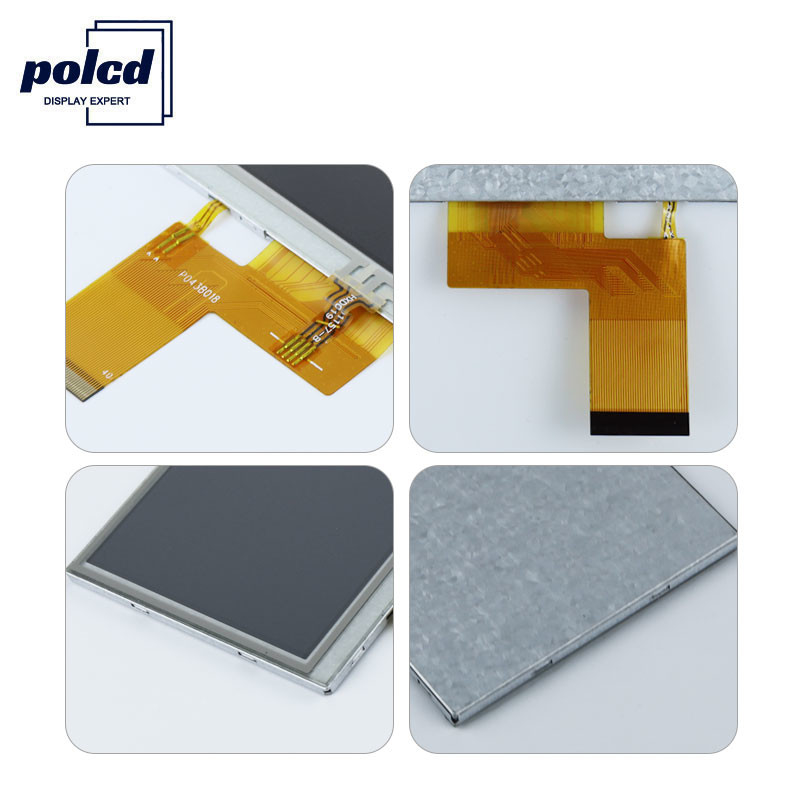 Polcd Color 262k 4.3 นิ้ว TFT LCD Display ST7262E43 Rgb TFT Display ISO9001