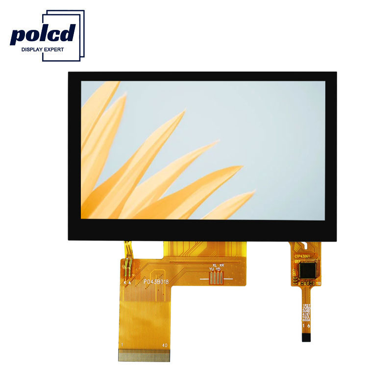 Polcd Pixel 800x480 TFT Capacitive Touch RGB 24 บิต 4.3 หน้าจอสัมผัส TFT LCD