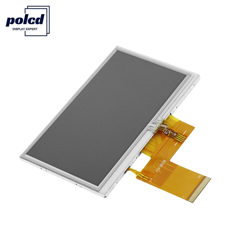 Polcd RGB 24 บิต 4.3 นิ้วจอแสดงผล TFT 300 Nits หน้าจอสัมผัสแบบ Capacitive TFT