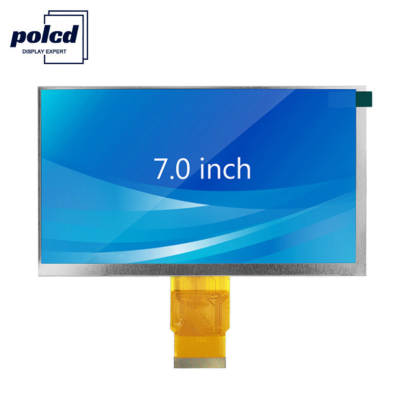 Polcd 300 Nit RoHS จอแสดงผล TFT ขนาด 7 นิ้ว 153.84 มม. จอแสดงผล LCD TFT 6 โมงเย็น