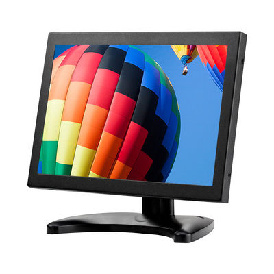 Polcd Metal Case 10 Inch Industrial LCD Monitor มัลติฟังก์ชันฝังตัวหน้าจอสัมผัส