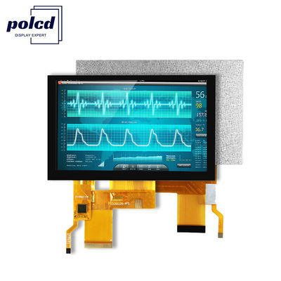 800x480 ความละเอียด Lcd Tft Display Panel Rgb สี St7262 แผ่นสัมผัสความจุ