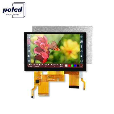 5 นิ้ว Ips Tft Lcd Display จอถ่ายทอด 24 บิต อินเตอร์เฟซ RGB 800*480 View