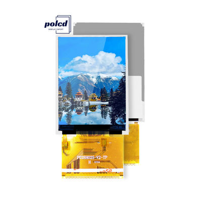 Polcd RoHS 2.8 นิ้ว HD TFT Display 8080 MCU 16 บิต TFT LCD Display