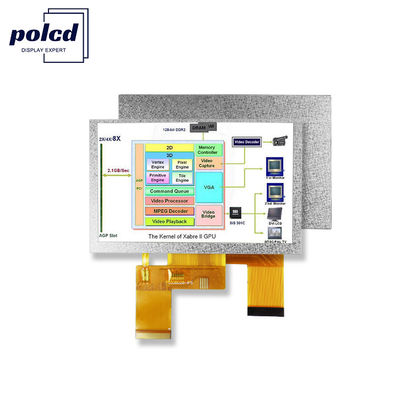 Polcd 800x480 5 นิ้ว ตารางรูปแบบจอ LCD IPS ดูมุมจอ LCD 40pin ST7262 ดริเวอร์ TFT โมดูล