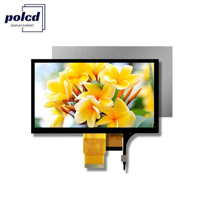 Polcd 7 นิ้ว โมดูล LCD ขนาดกลาง 800*480 ความสว่างสูง จัดจุสัมผัส TFT Display