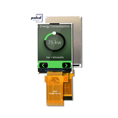 Polcd Full Color LCD Display ทรานฟเลคติฟ 2.4 นิ้ว TFT SPI MCU 20 pin Qvga 240x320 TFT LCD