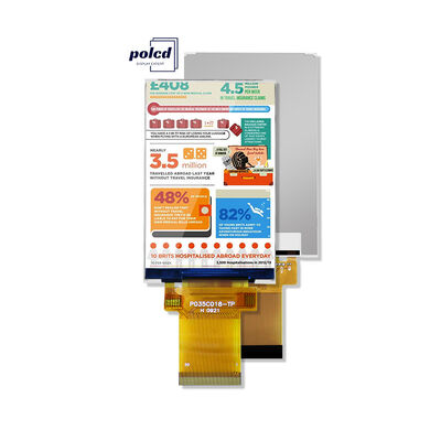 Polcd ILI9488 จอแสดงผล TFT LCD 12 0'CLOCK 3.5 TFT LCD Raspberry Pi 48.96 มม.