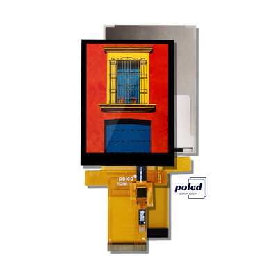 Polcd Custom Industrial 2.8 นิ้วแผงแสดงผล RGB โมดูล TFT LCD แบบ Capacitive กันน้ำพร้อมหน้าจอสัมผัส