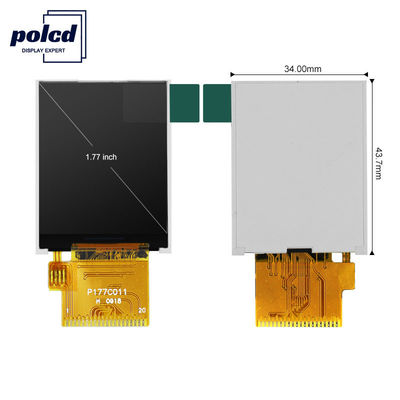 Polcd RGB 24 บิต 1.77 TFT LCD 128 * 160 ST7262 300 Nit LCD แผงสัมผัส