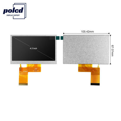 Polcd ST7262E43 4.3 นิ้วหน้าจอสัมผัสแบบ Capacitive 40 Pin Lcd 800x480 300 Nit