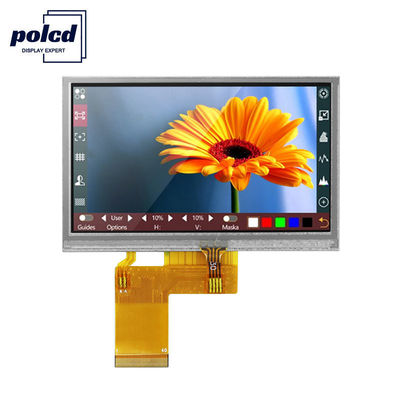 Polcd RGB 24 บิต 4.3 นิ้ว TFT Lcd Display 480x272 Industrial Touch Screen