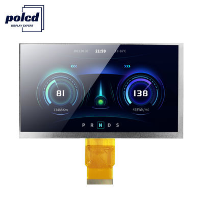 Polcd ISO9001 300 Nits 7 นิ้ว Touch TFT Lcd RGB 24 บิต 800x480 จอ LCD
